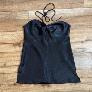 Black satin slip by Victoria’s Secret